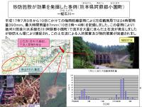 砂防えん堤が効果を表した写真(蛭石川)