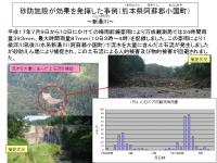 砂防えん堤が効果を表した写真(新湯川)