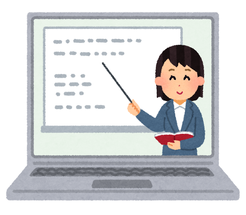 eラーニングのイラスト(女性)