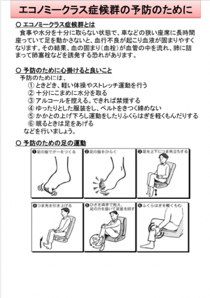 エコノミークラス症候群チラシ