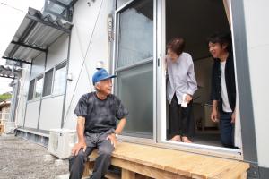 仮設住宅の入居者の皆さん